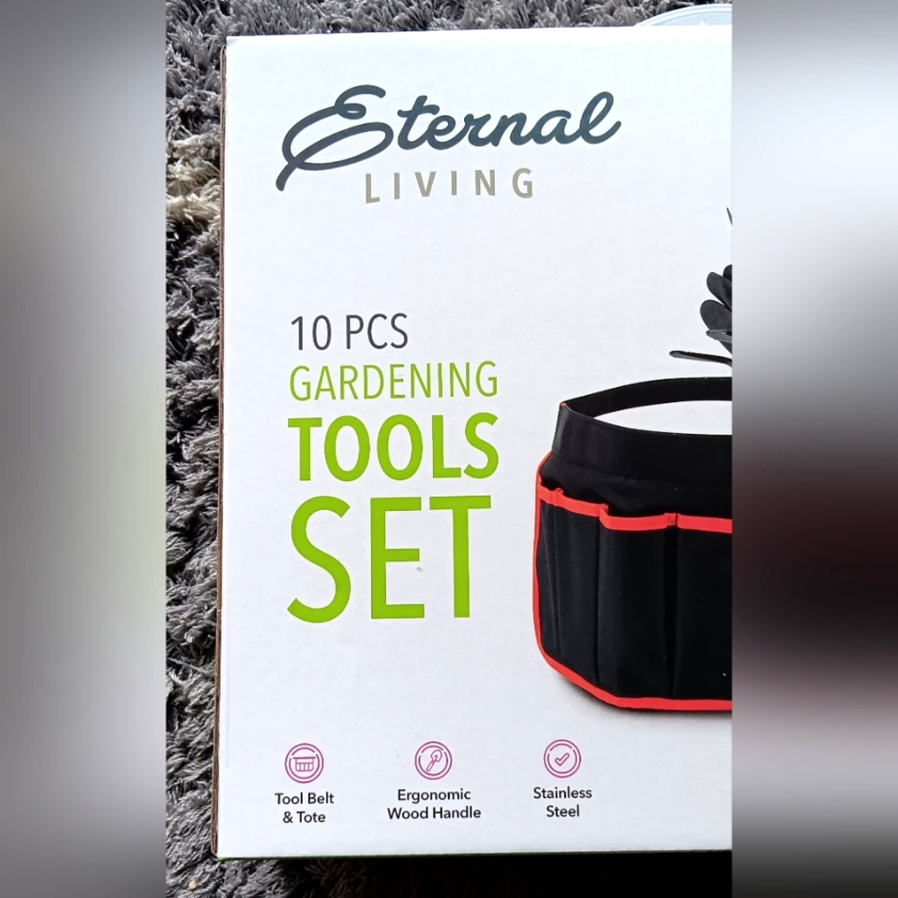 NIB Eternal Living 10 Pcs Gardening Tools Set Never Opened - Picture 3 of 5